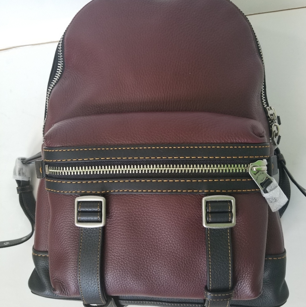 COACH Flag mens Pebble Leather Backpack